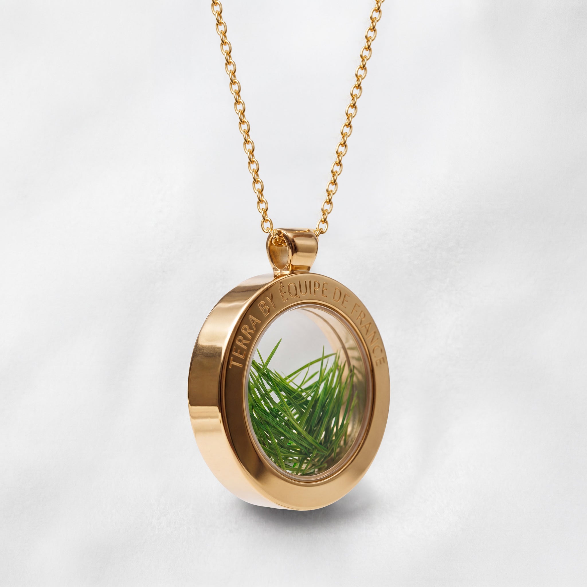 TERRA by Équipe de France - ACCESS - Acier doré - Brillant - Sans Pierre - Grand - 31mm - profil