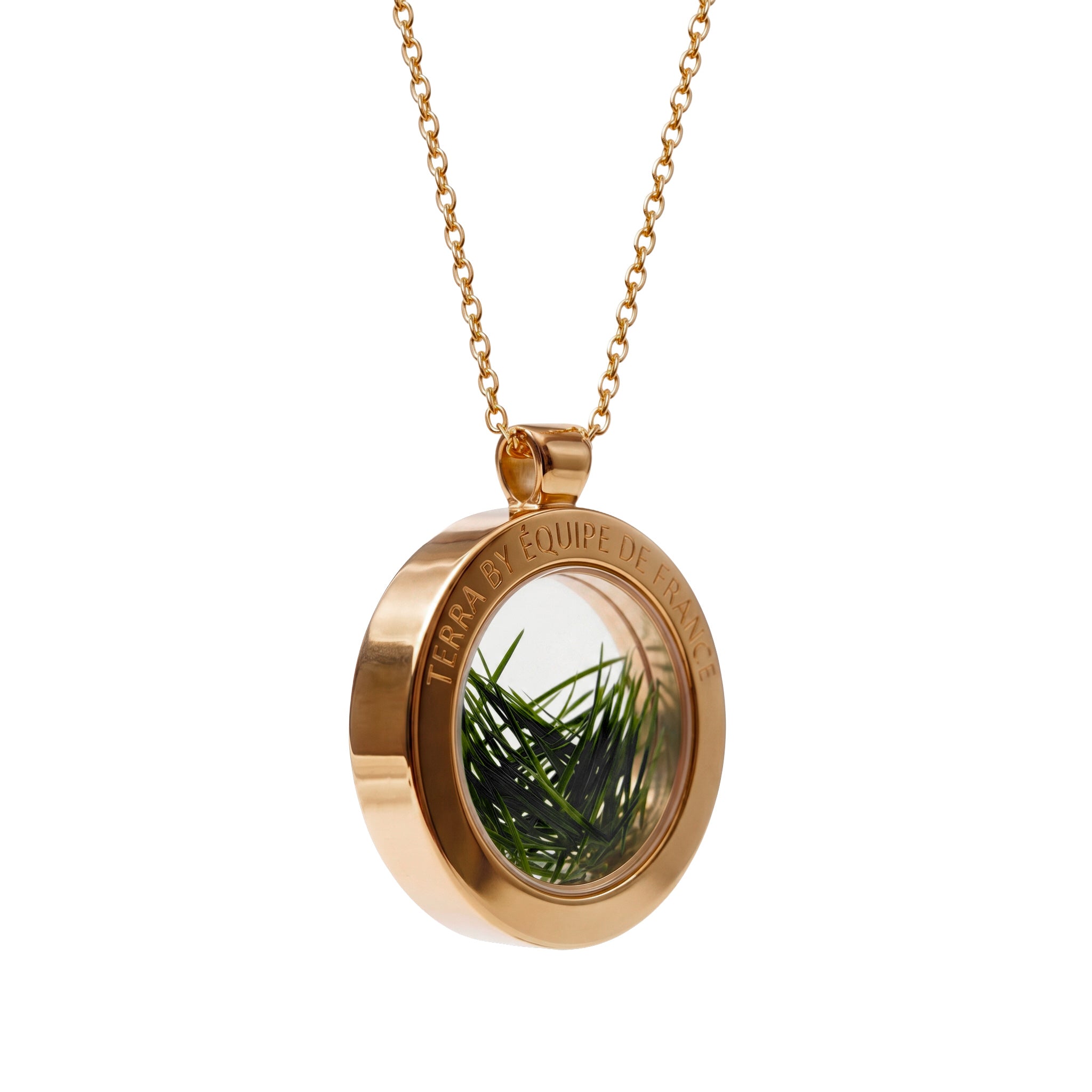 TERRA by Équipe de France - ACCESS - Acier doré - Brillant - Sans Pierre - Grand - 31mm - profil