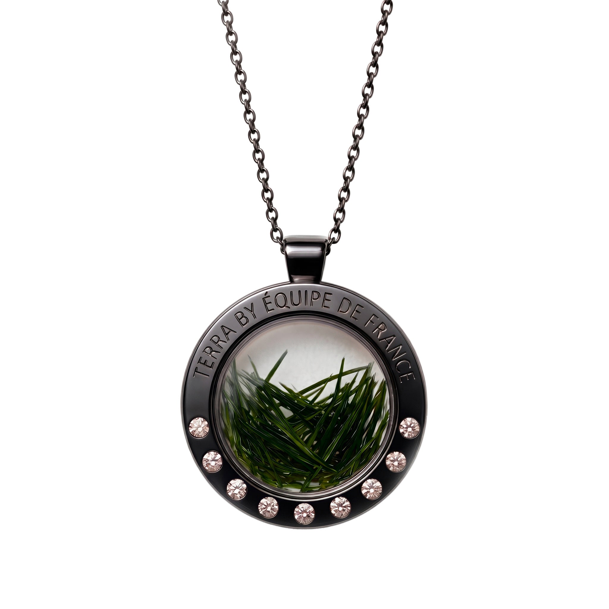 TERRA by Équipe de France - ACCESS - Acier noir - Brillant - 9 Pierres - Grand - 31mm