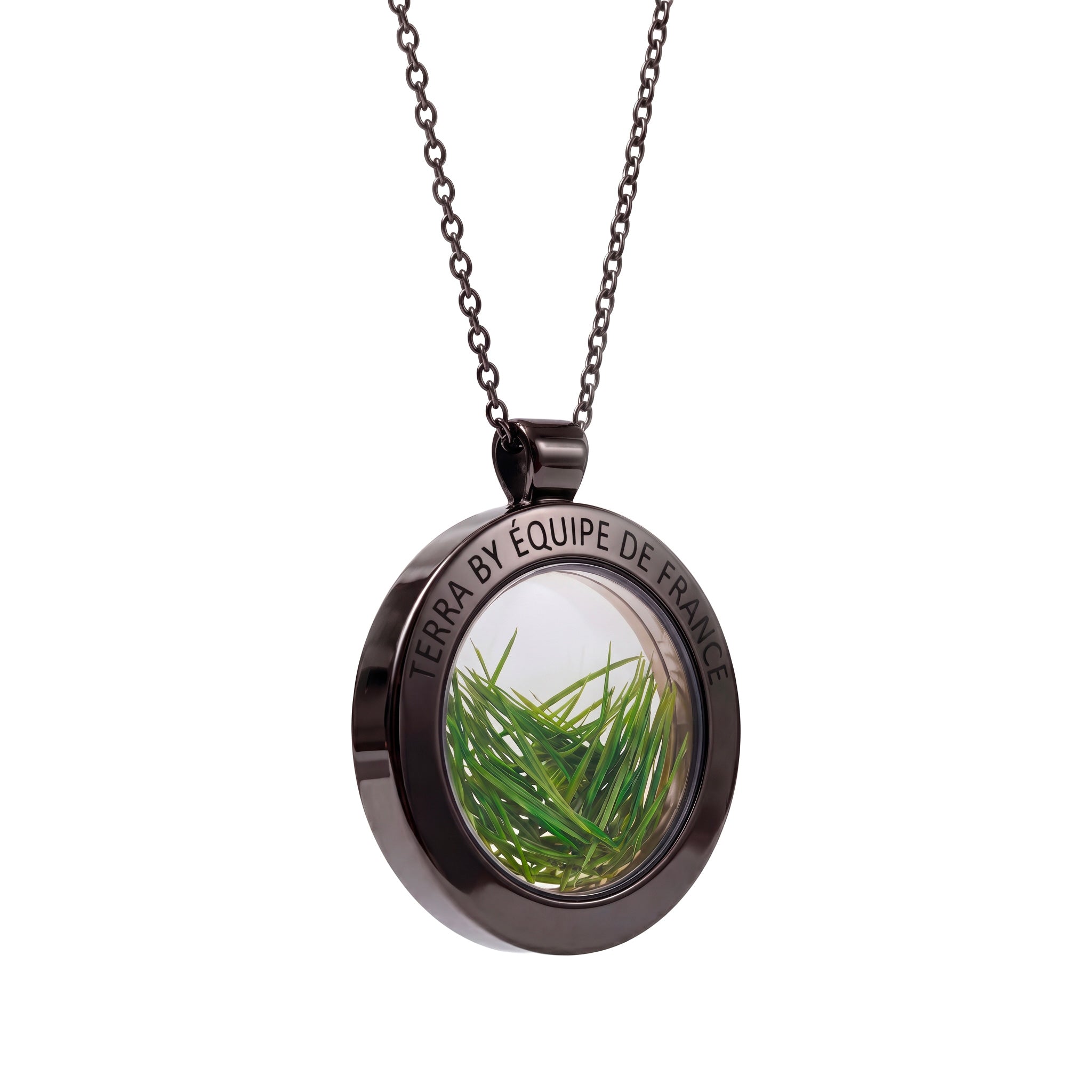 TERRA by Équipe de France - ACCESS - Acier noir - Brillant - Sans Pierre - Grand - 31mm - profil