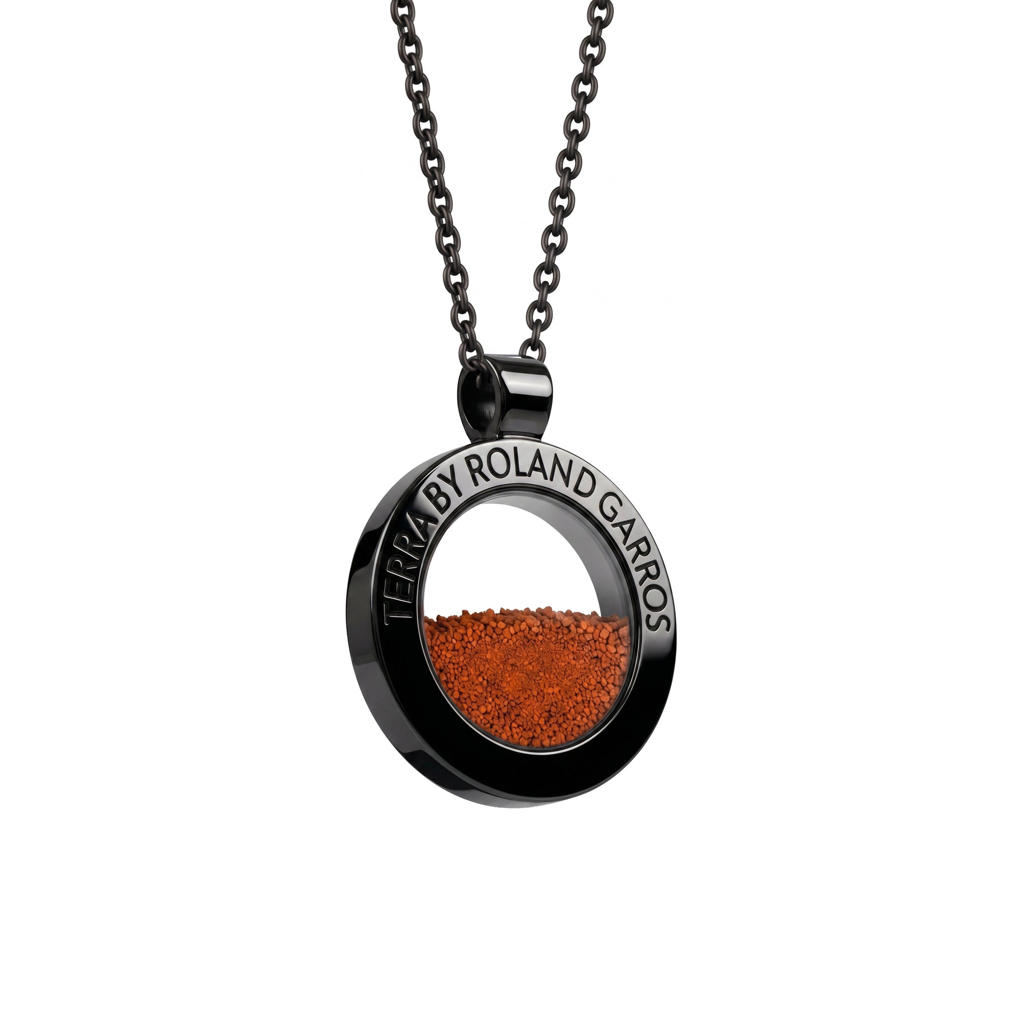 TERRA by Roland-Garros - ACCESS - Acier noir - Brillant - Sans Pierre - Petit - 26mm - profil