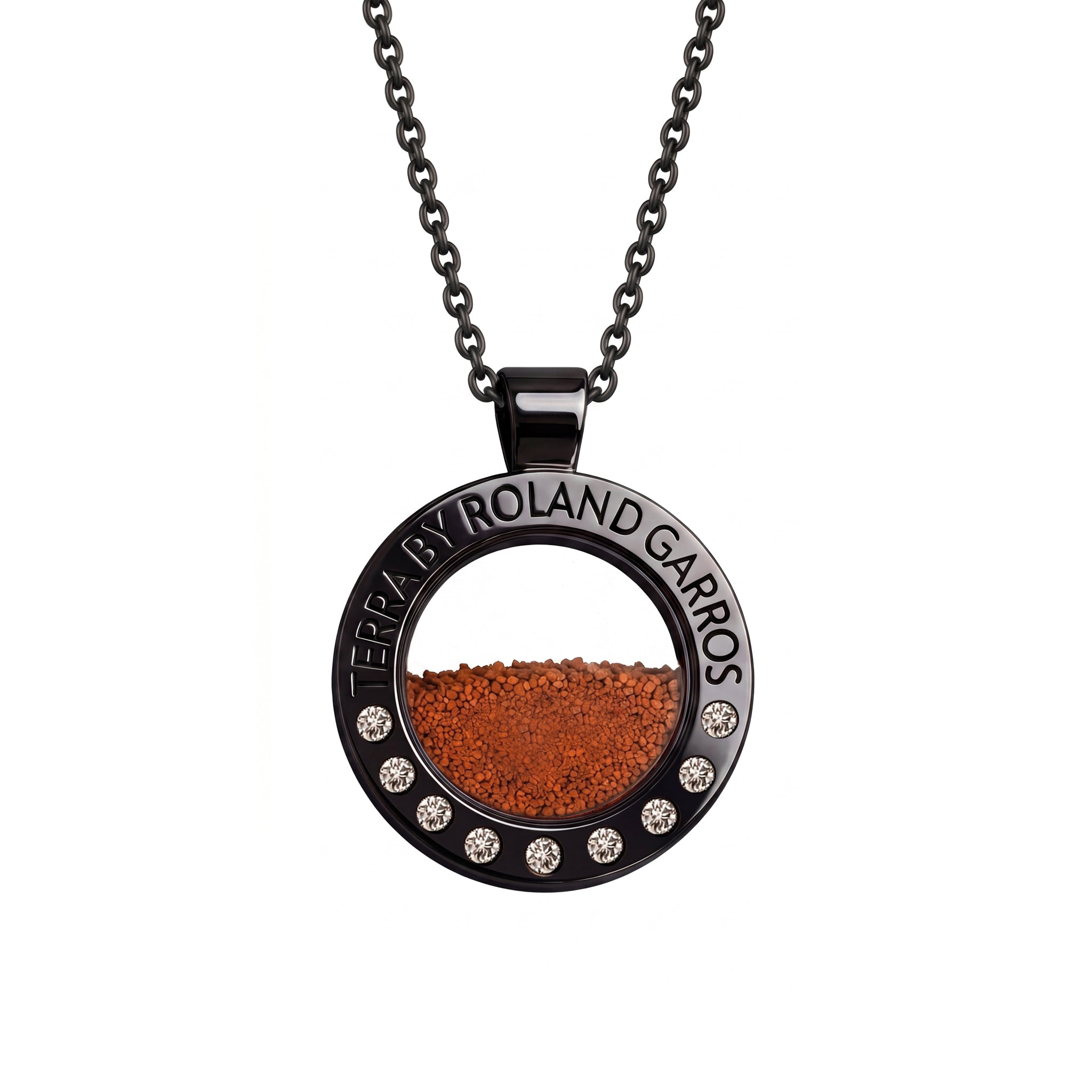 TERRA by Roland Garros - ACCESS - Acier noir brillant - 9 Brillants - Petit - 26mm