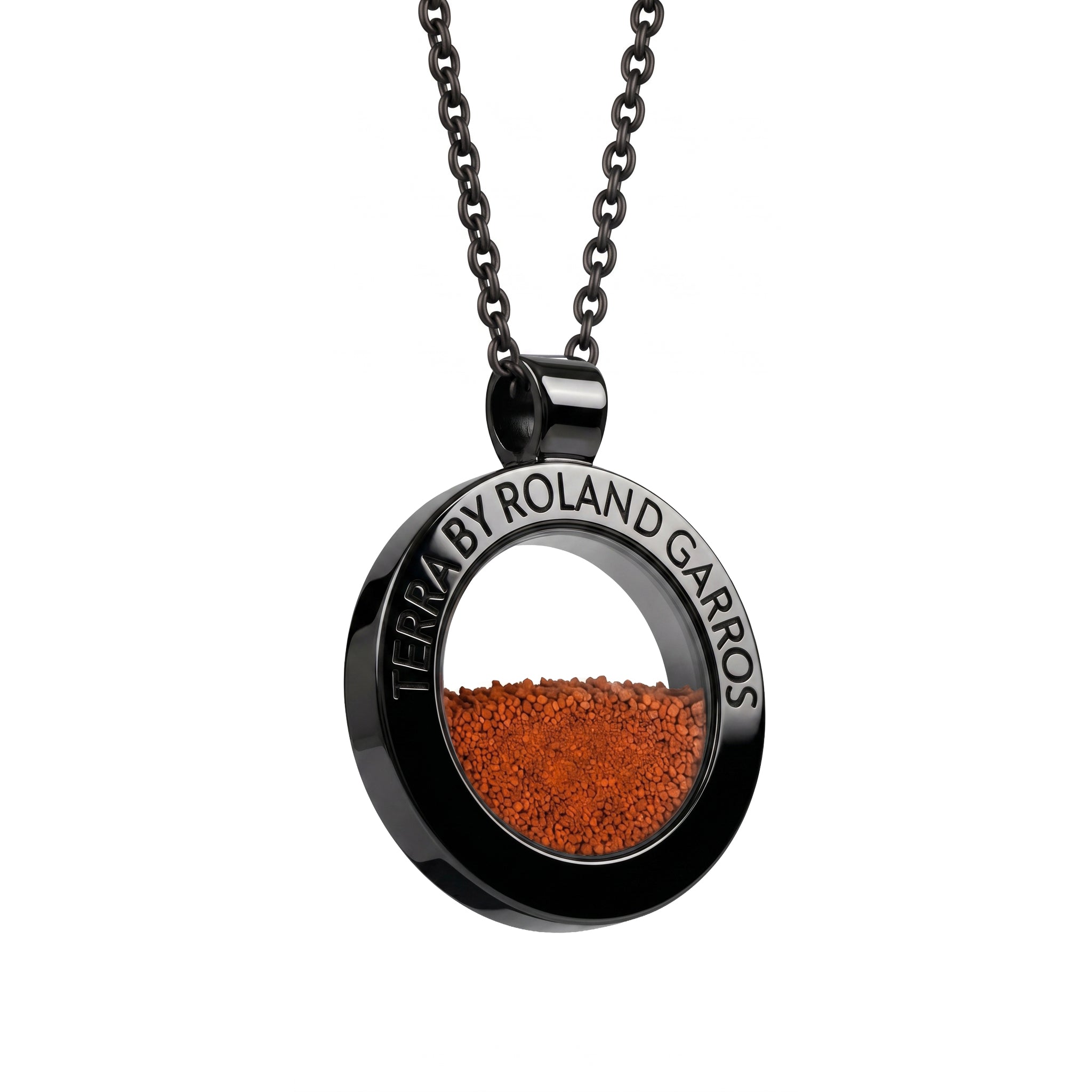 TERRA by Roland-Garros - ACCESS - Acier noir - Brillant - Sans Pierre - Grand - 31mm - profil