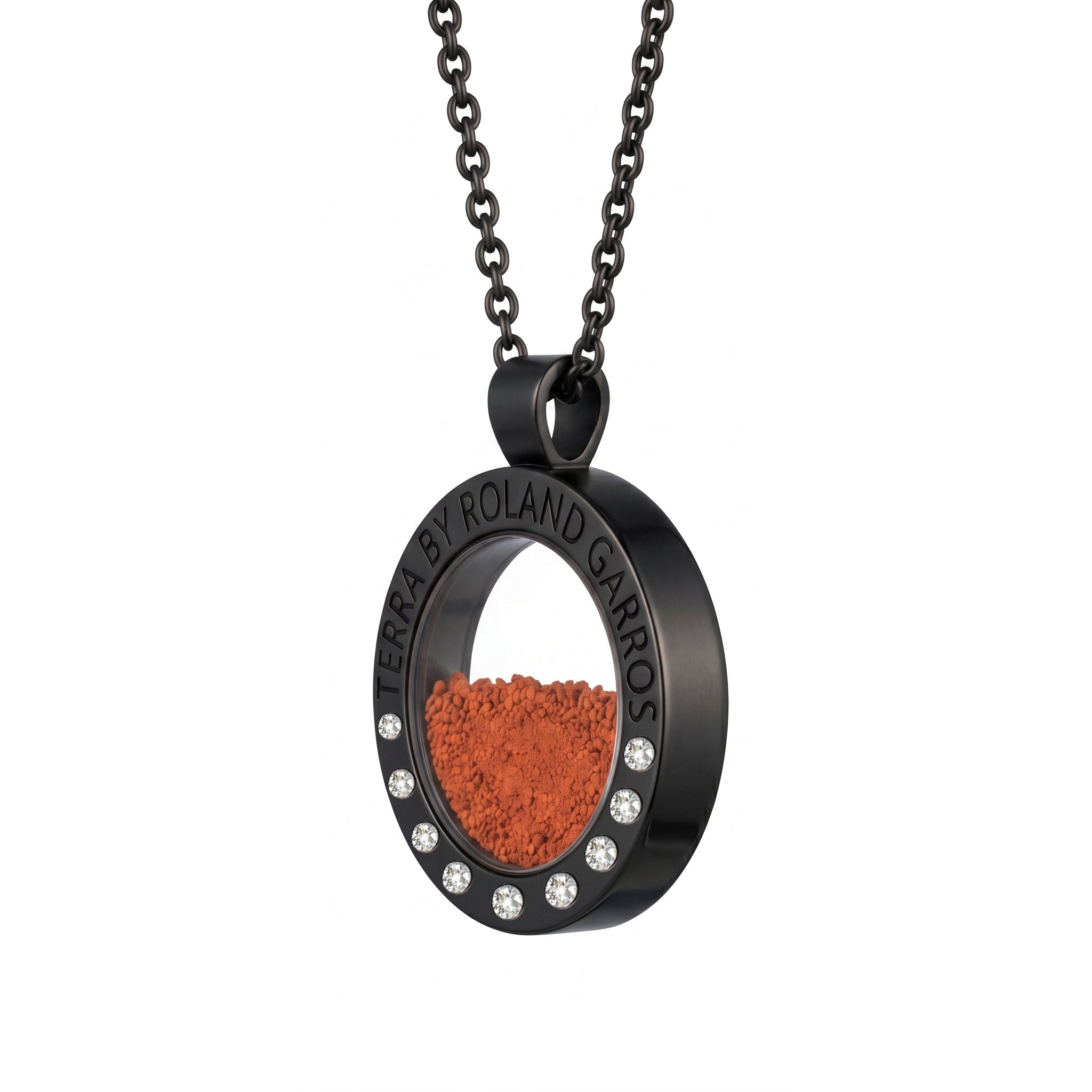TERRA by Roland-Garros - ACCESS - Acier noir - Mat - 9 Pierres - Grand - 31mm - profil